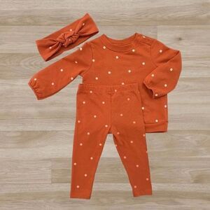 Baby Girl Cat & Jack Fall 3 Piece Matching Set 12 months